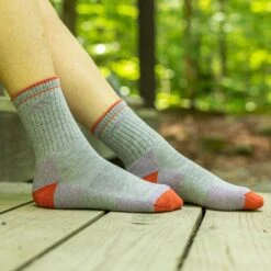 Women's Coolmax® Hiker Micro Crew Midweight Hiking Sock -SummitStrider Gear 02 1929 LightGray Lifestyle LS 9e820384 40e5 4de2 af23 bf2d7710a926