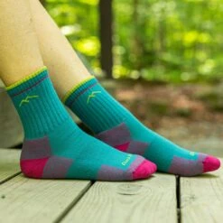 Women's Coolmax® Hiker Micro Crew Midweight Hiking Sock -SummitStrider Gear 02 1929 Teal Lifestyle Lifestyle LS 4928d8d3 280e 406a bf2d ccddcdec93ab