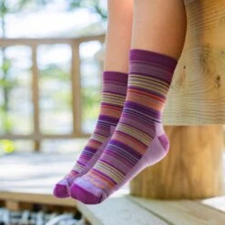 Kids Zebra Canyon Micro Crew Lightweight Hiking Sock -SummitStrider Gear 02 3042 Clover LS