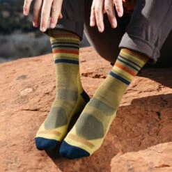 Men's Fastpack Micro Crew Lightweight Hiking Sock -SummitStrider Gear 02 5012 Sandstone LS