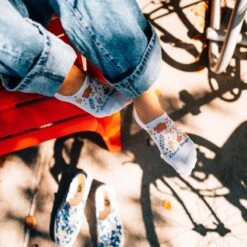 Women's Garden Party No Show Hidden Lightweight Lifestyle Sock -SummitStrider Gear 02 6072 White LS