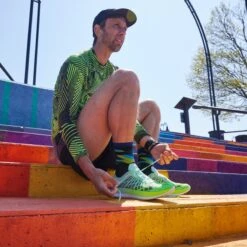 Men's Bolt Micro Crew Ultra-Lightweight Running Sock -SummitStrider Gear 03 1056 Black LS