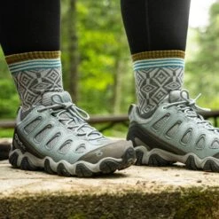Women's Sobo Micro Crew Lightweight Hiking Sock -SummitStrider Gear 03 1977 Gray Lifestyle LS dea31b5d a319 4114 b01f 399ccf62a64c