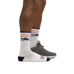 Men's Pacer Micro Crew Ultra-Lightweight Running Sock -SummitStrider Gear 1041 Ash footwear