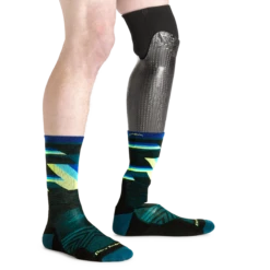Men's Bolt Micro Crew Ultra-Lightweight Running Sock -SummitStrider Gear 1056 Black Model Prosthetic