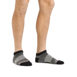 Men's 1437 No Show Lightweight Running Sock -SummitStrider Gear 1437 Charcoal Model