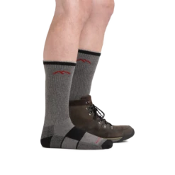 Men's Coolmax® Hiker Boot Midweight Hiking Sock -SummitStrider Gear 1933 GreyBlack footwear