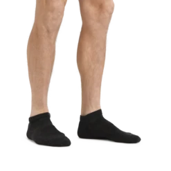 Men's Light Hiker No Show Lightweight Hiking Sock -SummitStrider Gear 1990 Black Model