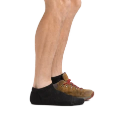 Men's Light Hiker No Show Lightweight Hiking Sock -SummitStrider Gear 1990 Black footwear