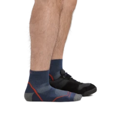 Men's Light Hiker Quarter Lightweight Hiking Sock -SummitStrider Gear 1991 Denim footwear