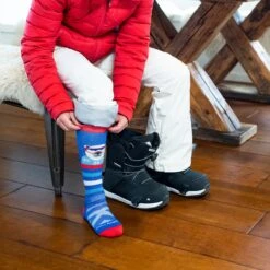 Kids Polar Patroller Over-The-Calf Midweight Ski & Snowboard Sock 8 Kids Polar Patroller Over-The-Calf Midweight Ski & Snowboard Sock -SummitStrider Gear 220326 DT JuniorSnow 079