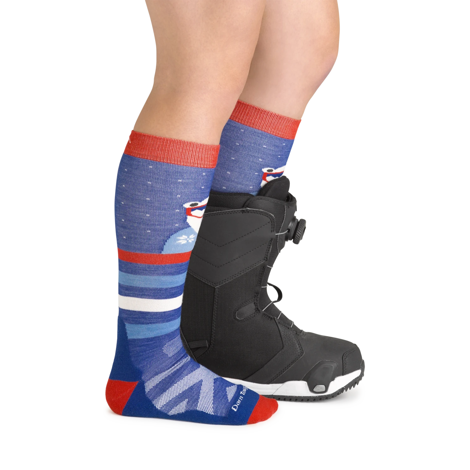 Kids Polar Patroller Over-The-Calf Midweight Ski & Snowboard Sock 2 Kids Polar Patroller Over-The-Calf Midweight Ski & Snowboard Sock - Image 2