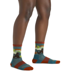 Women's Trailblazer Micro Crew Lightweight Hiking Sock -SummitStrider Gear 5016 Teal Model