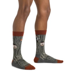 Men's Woody Crew Lightweight Lifestyle Sock -SummitStrider Gear 6112 Forest Model