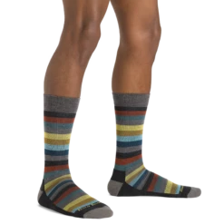 Men's Merlin Crew Lightweight Lifestyle Sock 11 Men's Merlin Crew Lightweight Lifestyle Sock -SummitStrider Gear 6113 Charcoal Model