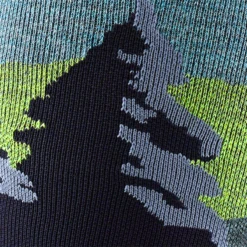 Men's Solstice Over-the-Calf Lightweight Ski & Snowboard Sock 18 Men's Solstice Over-the-Calf Lightweight Ski & Snowboard Sock -SummitStrider Gear 8014 Midnight Detail