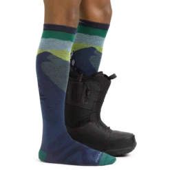 Men's Solstice Over-the-Calf Lightweight Ski & Snowboard Sock 13 Men's Solstice Over-the-Calf Lightweight Ski & Snowboard Sock -SummitStrider Gear 8014 Midnight Footwear