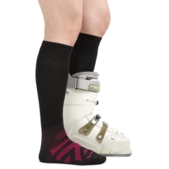 Women's Thermolite® RFL Over-the-Calf Ultra-Lightweight Ski & Snowboard Sock -SummitStrider Gear 8029 Black Footwear
