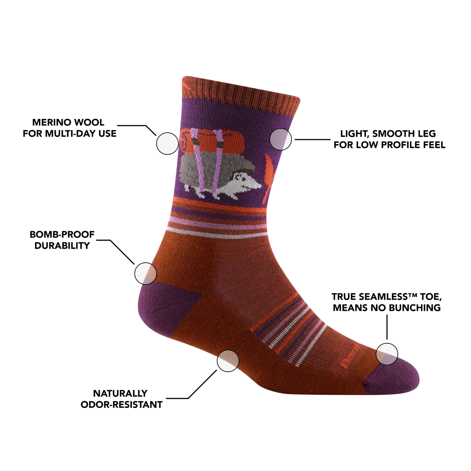 Women's Critter Club 2-Pack Hiking Socks 6 Women's Critter Club 2-Pack Hiking Socks - Image 6