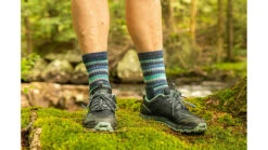 Darn Tough Decade Stripe Micro Crew Midweight Hiking Socks - Women's -SummitStrider Gear opplanet darn tough decade stripe micro crew midweight hiking sock womens denim small 1994 denim s darn av 1