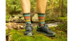 Darn Tough Decade Stripe Micro Crew Midweight Hiking Socks - Women's -SummitStrider Gear opplanet darn tough decade stripe micro crew midweight hiking sock womens taupe small 1994 taupe s darn av 1