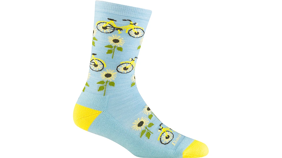 Darn Tough Sun Pedal Crew Lightweight With Cushion Socks - Womens 1 Darn Tough Sun Pedal Crew Lightweight With Cushion Socks - Womens